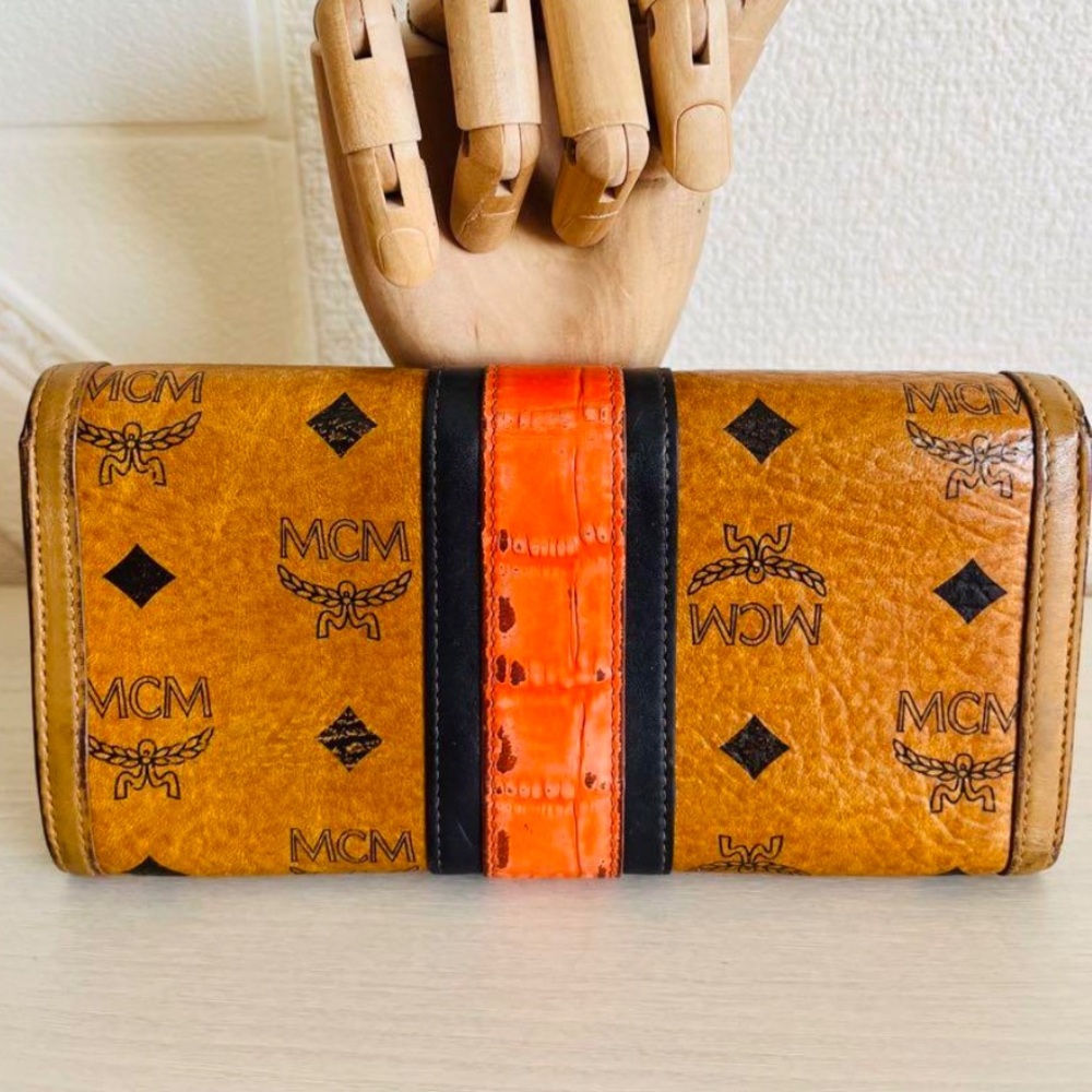 MCM Tan and Orange Wallet - Picture 3 of 7